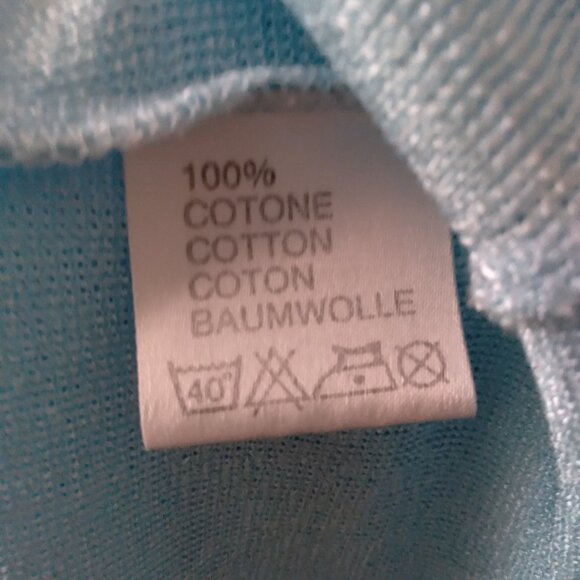 Vintage Louis Feraud 90s Blue Shimmery Boatneck Top with Matching Scarf Size 10 - Picture 5 of 5